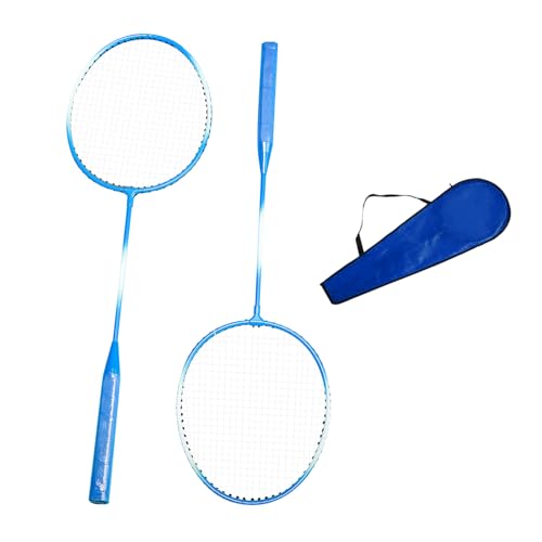 Badmintonschläger Set, 2 Spieler Badmintonschläger Set für Erwachsene Badmintonschläger Set für Männer Frauen Outdoor Freizeit Zubehör Kinder Profi Doppelschläger von Decorhome