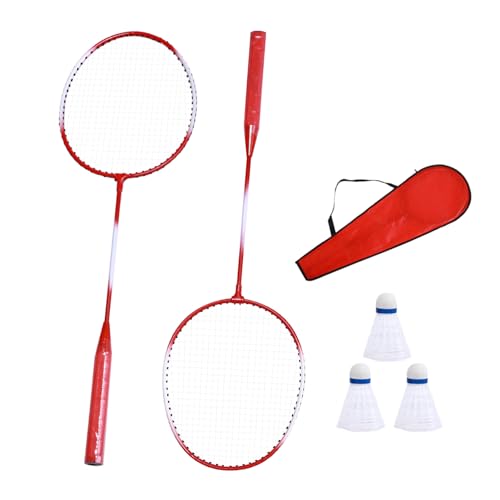Badmintonschläger Set, 2 Spieler Badmintonschläger Set für Erwachsene Badmintonschläger Set für Männer Frauen Outdoor Freizeit Zubehör Kinder Profi Doppelschläger von Decorhome
