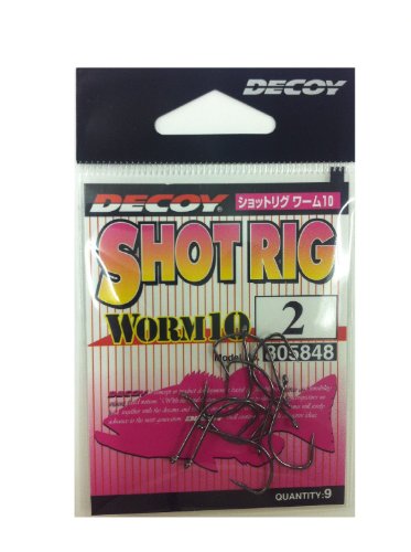 Decoy Worm 10 Shot Rig Worm Hook for Wacky Style Size 2 (5848) von KATSUICHI
