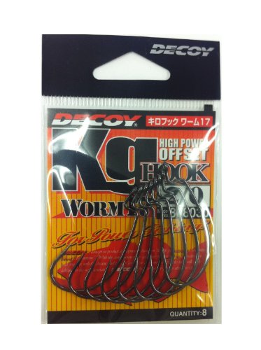 Decoy Worm 17 KG High Power Offset Worm Hooks Size 2/0 (8030) von Decoy