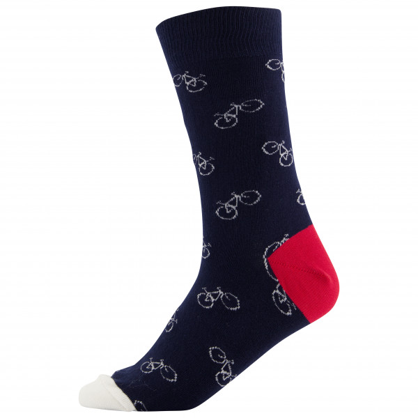 DEDICATED - Socks Sigtuna Bike Pattern - Multifunktionssocken Gr 36-40 blau von Dedicated