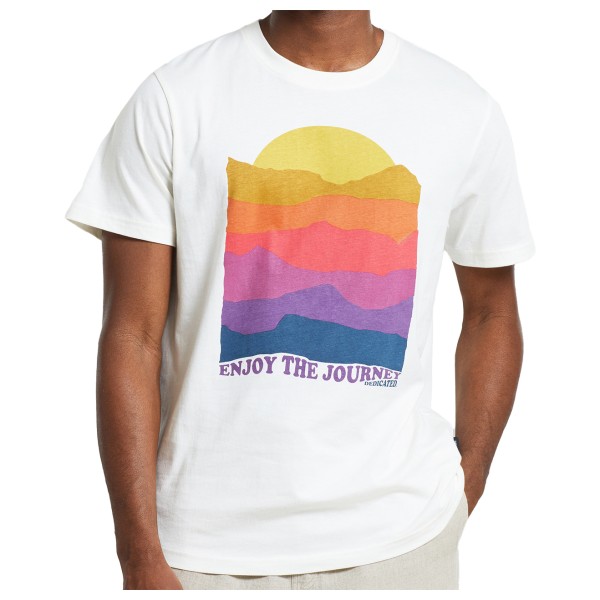 DEDICATED - T-Shirt Stockholm Sunset Lines - T-Shirt Gr L weiß von Dedicated