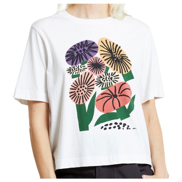 DEDICATED - Women's T-Shirt Vadstena Memphis Flowers - T-Shirt Gr L;M;XL;XS weiß von Dedicated
