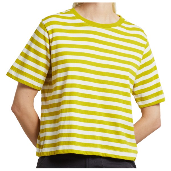 DEDICATED - Women's T-Shirt Vadstena Stripes - T-Shirt Gr S gelb von Dedicated