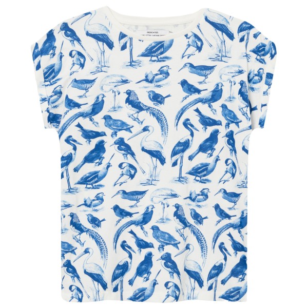 DEDICATED - Women's T-Shirt Visby Blue Birds - T-Shirt Gr L;M;S;XL;XS weiß/blau von Dedicated