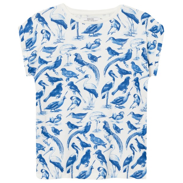 DEDICATED - Women's T-Shirt Visby Blue Birds - T-Shirt Gr M weiß/blau von Dedicated
