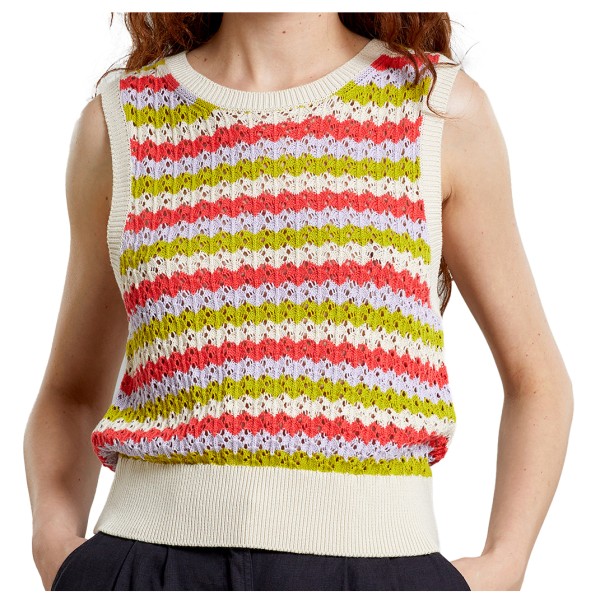 DEDICATED - Women's Top Oskarshamn Crochet Stripe - Top Gr XL bunt von Dedicated