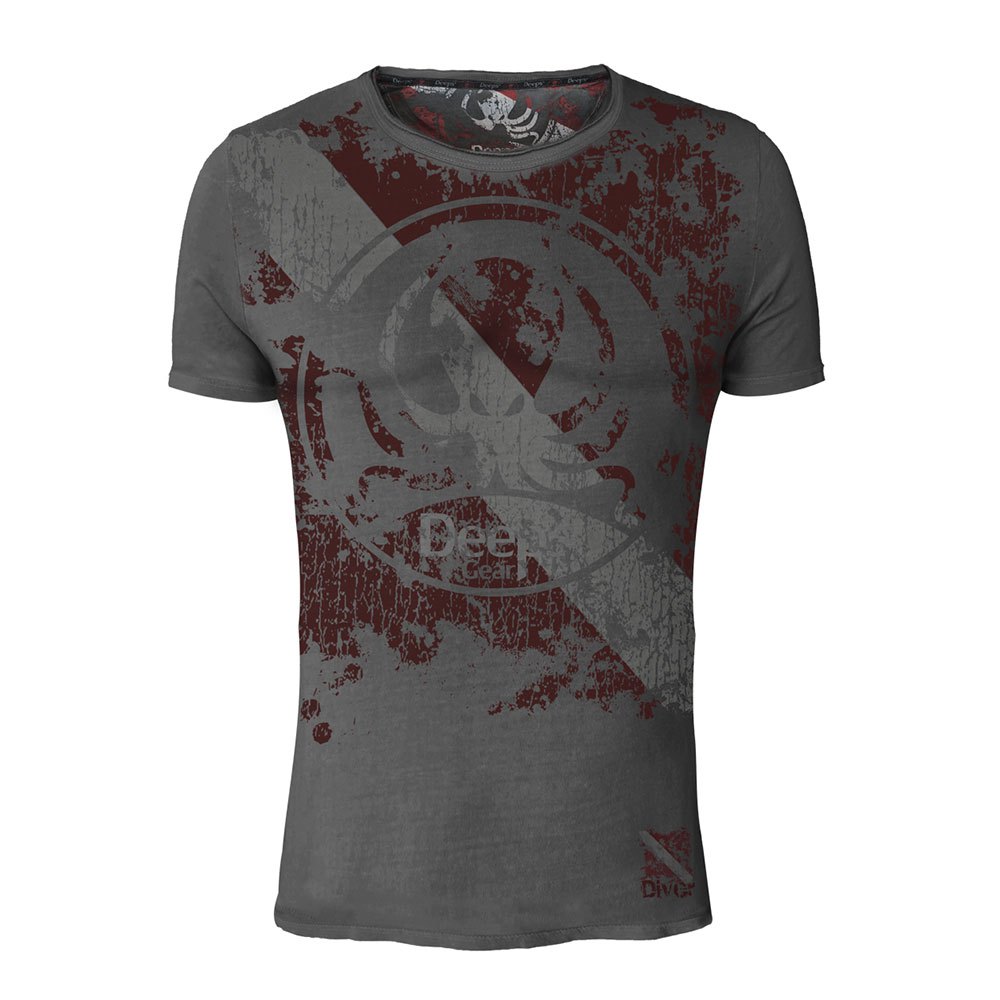 Deeps Gear Diver Short Sleeve T-shirt Grau S Mann von Deeps Gear