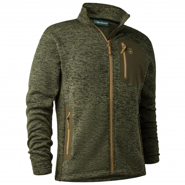 Deerhunter - Sarek Knitted Jacket - Fleecejacke Gr 4XL oliv von Deerhunter