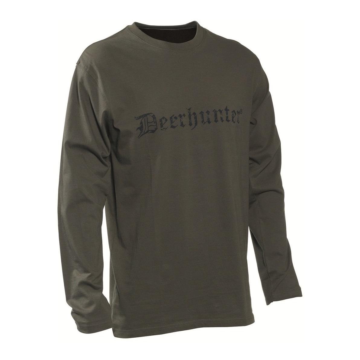 Deerhunter Shirt Herren Langarm - Oliv  XXL von Deerhunter