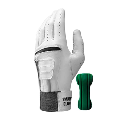 Links- und Rechtshänder-Golfhandschuhe | 2-in-1-Leder-Golf-Handgelenk-Retainer-Handschuhe | Abnehmbare Golf-Handgelenkstützhandschuhe, Golf-Übungsgerät mit komfortablem Griff für Golfbegeisterte, Prof von Deewar