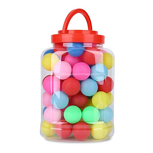 Delaman Tischtennisball 40mm Tischtennisbälle, Farbe Sortiert, Kunststoffkugel, Unterhaltungsspiel-Lotterie-Dekokugeln (60er Pack) von Delaman