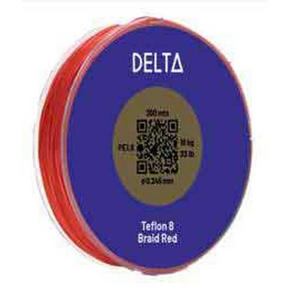 Delta Teflon 8 Braid 300 M Braided Line Rot 0.290 mm von Delta