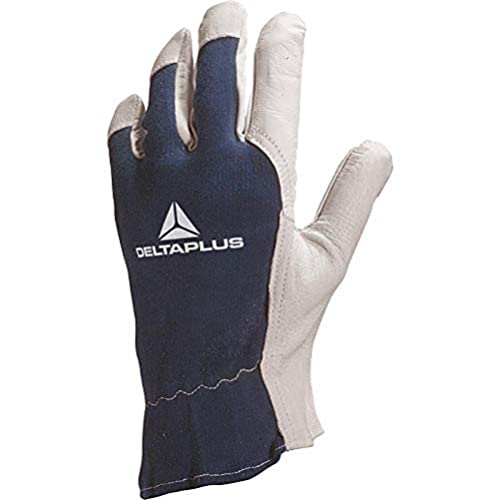Delta Plus CT402BL11 Handschuh Aus Ziegenleder / Rücken Aus Jersey, Natur-Blau, Größe 11 von Deltaplus