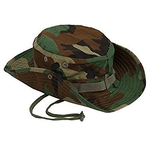 Demarkt Outdoor Hut Sonnenschutz Sun Hut Outdoor Buschhüte mit Kinnband Für Fishing Hunting Hiking Cap Busch (Dschungel) von Demarkt