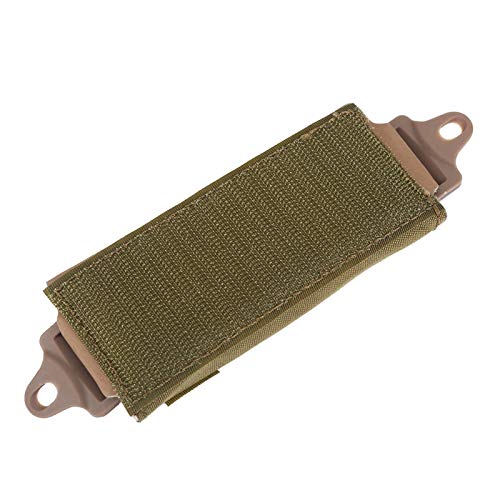 Demeras Helmzubehörtasche Nylon Tactical Helm Schnelle Gegengewichtstasche hinten für OPS/Fast/BJ/PJ/MH-Helme mit Bogenschienen(Bräunen) von Demeras