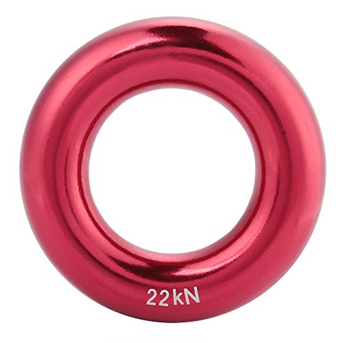 Demeras Kletterring 22KN O-Ring Runder Abseilring aus Aluminium Kletter-O-Ring aus Aluminiumlegierung mit Perfekter Spannung zum Klettern(rot) von Demeras