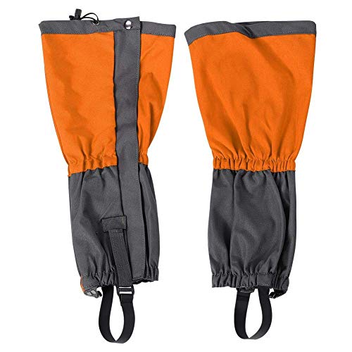 Demeras Wandern Legging Gamaschen Outdoor wasserdichte Kletterschuhe Abdeckung für Skifahren Jagd Outdoor-Aktivitäten(Orange) von Demeras