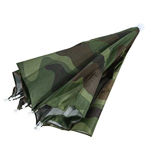 demiawaking 55 cm Hut Regenschirm Sun Shade für Camping Angeln Wandern Festivals Outdoor Brolly, Camo von Demiawaking