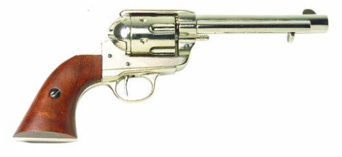 Deko Colt Revolver 1873 Kal. 45 5,5 Zoll Nickel von Denix