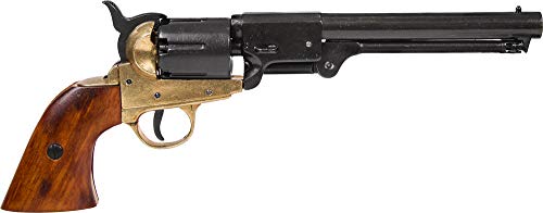 DENIX Erwachsene Revolver Marine USA 1851 Gefälschte Waffenreplik, schwarz, One Size von Denix