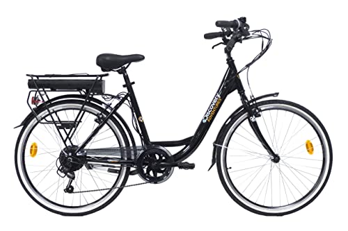Discovery E4000 E-Bike, City Bike mit 26 Zoll Rädern, Shimano 6-Gang-Schaltung für Damen, Schwarz von Discovery