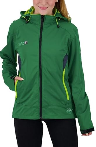 Deproc Active Damen Softshelljacke mit abnehmbarer Kapuze Übergangsjacke Windbreaker DOWNTON PEAK von Deproc Active