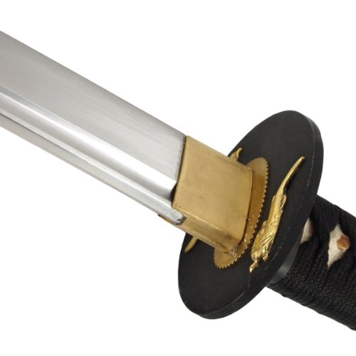 DerShogun Katana Samuraischwert Klinge 1045 Kohlenstoffstahl Saya matt schwarz von DerShogun