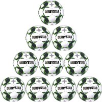 10er Ballpaket DERBYSTAR Apus TT Fußball 32 Panel mit Hybrid-Technologie und FIFA Basic Zertifikat weiß/grün 5 von Derbystar
