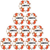 10er Ballpaket DERBYSTAR Atmos S-Light AG 290g Leicht-Fußball für Kunstrasenplätze weiß/orange/rot 3 von Derbystar