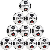 10er Ballpaket DERBYSTAR Bundesliga Brillant APS Classic Fußball 2023/24 weiß/schwarz/grau 5 von Derbystar