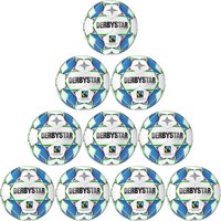 10er Ballpaket DERBYSTAR Gamma S-Light 290g Leicht-Fußball weiß/blau/grün 3 von Derbystar