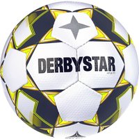 DERBYSTAR Apus TT Fußball 32 Panel mit Hybrid-Technologie und FIFA Basic Zertifikat weiß/gelb 5 von Derbystar