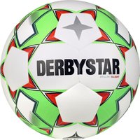 DERBYSTAR Brillant Dual-Bonded S-Light 290g Leicht-Fußball weiß/grün/rot 4 von Derbystar