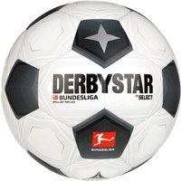 DERBYSTAR Bundesliga Brillant Replica Classic Fußball 2023/24 weiß/schwarz/grau 5 von Derbystar