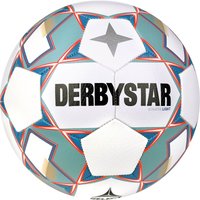 DERBYSTAR Stratos Light 350g Leicht-Fußball weiß/blau/orange 4 von Derbystar