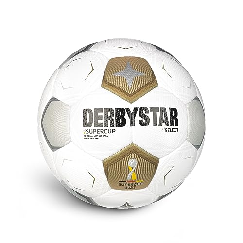 DERBYSTAR Unisex – Erwachsene Supercup Brillant APS v23 Fußball, weiß, 5 von Derbystar