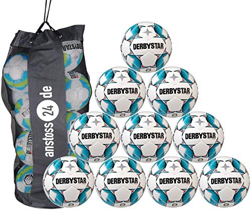 Derbystar 10 x Jugendball - BRILLANT S-Light Dual Bonded inkl. Ballsack, Größe:5 von Derbystar