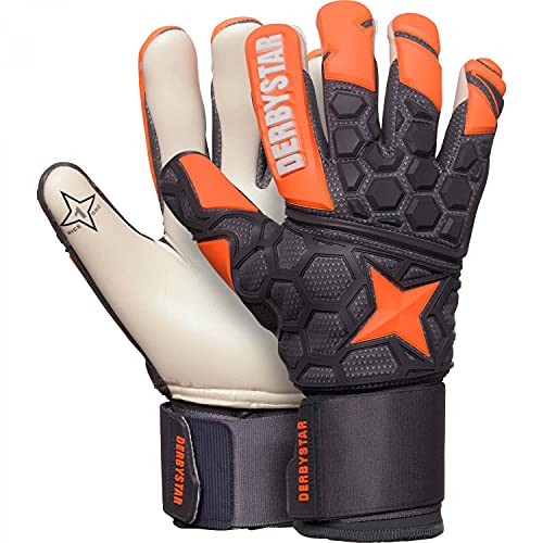 Derbystar APS Hexagrip Pro II Handschuhe Unisex, orange grau, 10.5 von Derbystar