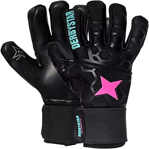 Derbystar APS Legend V20 Handschuhe Schwarz Pink Grün 8.5 von Derbystar