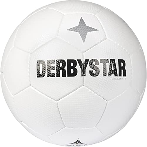 Derbystar Unisex – Erwachsene Brillant Fußballbälle, Weiss, 5 von Derbystar