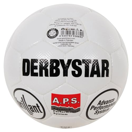 Derbystar Brilliant APS Retro Match Ball Profi Fußball Wettkampf Fußball Größe 5 von Derbystar