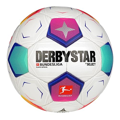 Derbystar Bundesliga Player Special v23 - Bundesliga Ball 23/24 - Unisex Fußball Größe 5 im Design des Offiziellen Spielballs von Derbystar
