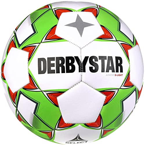 Derbystar Unisex – Erwachsene Fußball Junior S-Light V23 Größe 3, Weiss grün, 3 von Derbystar