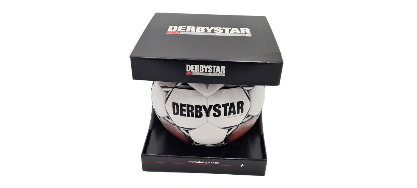 Derbystar Fußball Rose Gold APS Spielball / Matchball in Geschenkbox von Derbystar