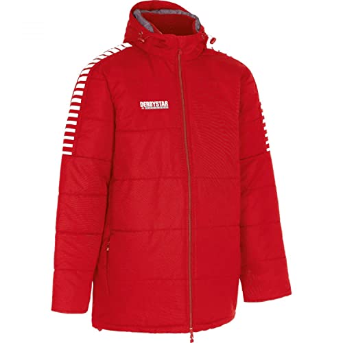 Derbystar Hyper Stadionjacke Unisex Jacke, rot Weiss, L von Derbystar