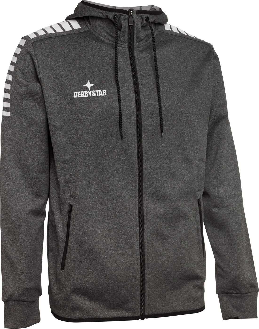 Derbystar Primo Kapuzenjacke Erwachsene grau schwarz L von Derbystar