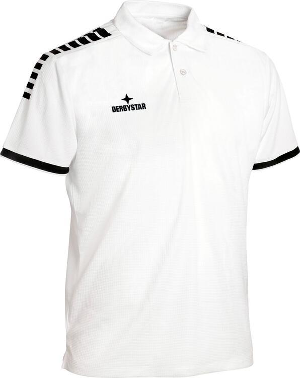 Derbystar Primo Polo-Shirt 6045060120 weiss schwarz - Gr. XL von Derbystar