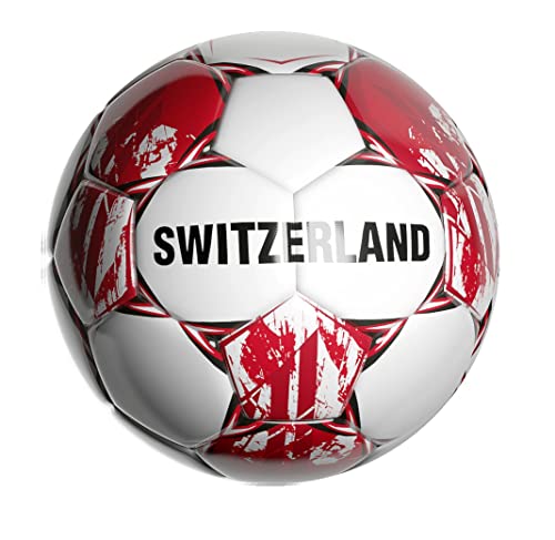 Derbystar Schweiz V22 Fußball Weiß Rot 5 von Derbystar