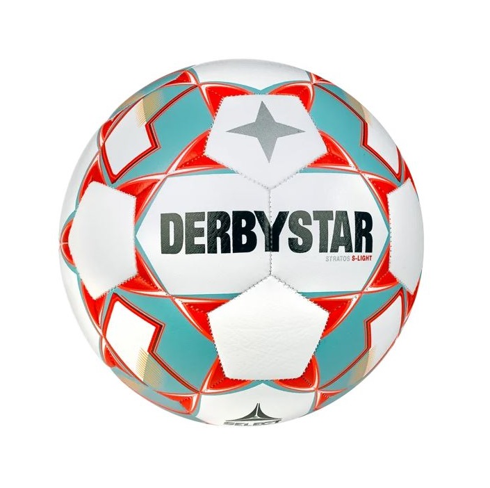 Derbystar Stratos S-Light v23 Fußball - weiß/blau/orange-4 von Derbystar